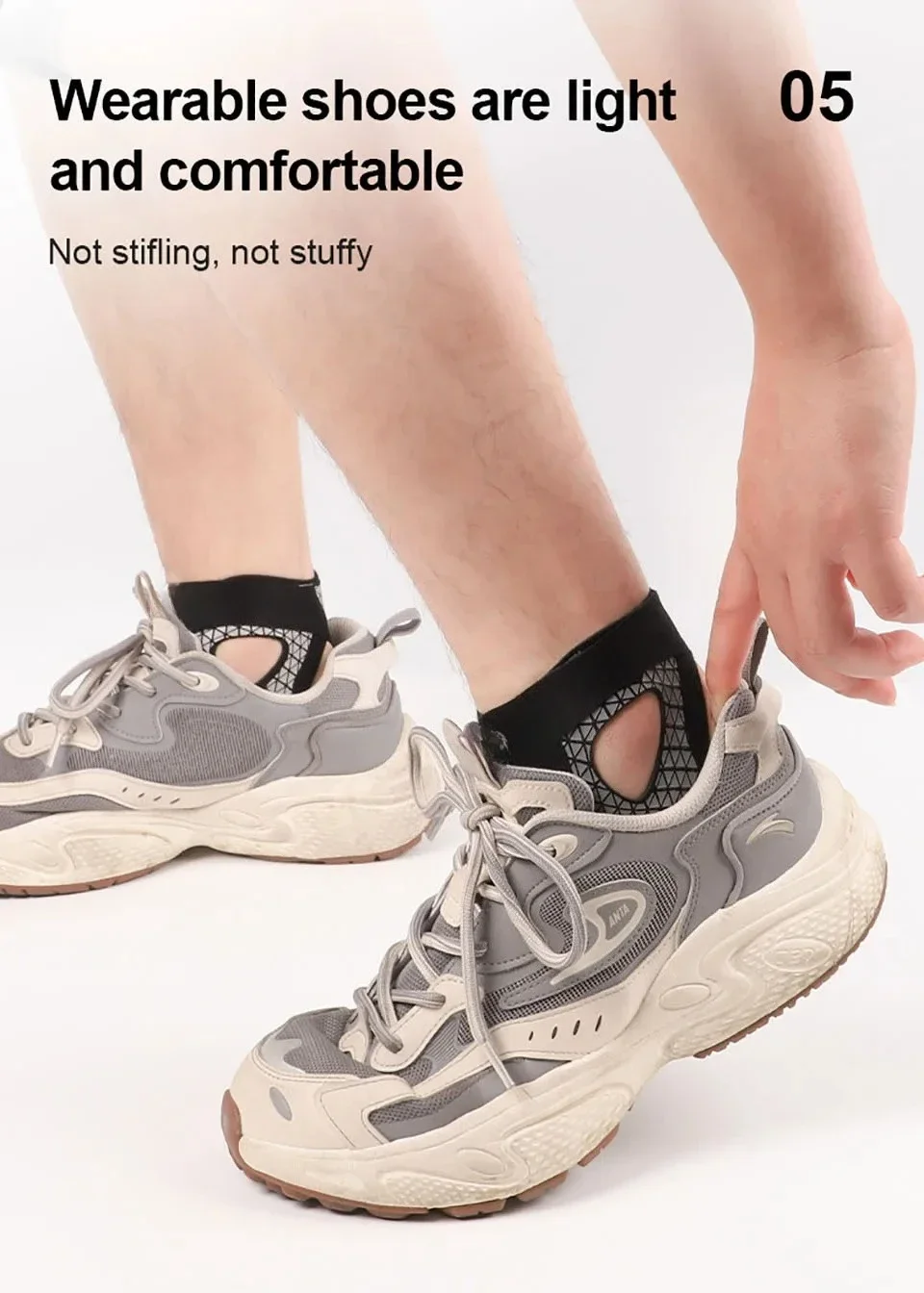 1–10 Stück S/M/L dünner Knöchelstützgurt, verstellbare Fersenverriegelung, atmungsaktiver Sportschutz zur Vermeidung von Verstauchungen, Gelenkstabilität – Detail 7