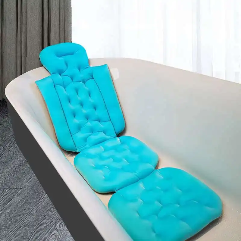 

Full Body Bath Pillow for Bathtub Shower Tub Non-slip Suction Cups 3D Air Mesh Quick Drying Ergonomic Headrest Cushion