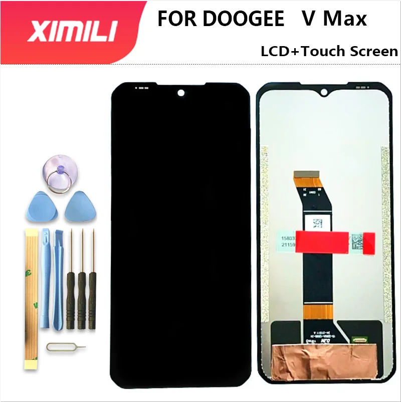 6.58 polegada doogee v max display lcd + tela de toque digitador assembléia 100% original novo lcd + digitador toque para vmax plus vmax pro lcd