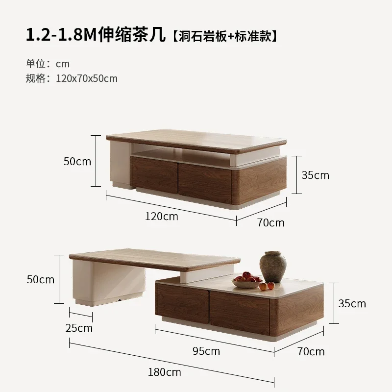 Unique Adjustable Coffee Table  Clear Modern Italian Side Table Waterpoor Standing Mesa Auxiliar Postmodern Furniture
