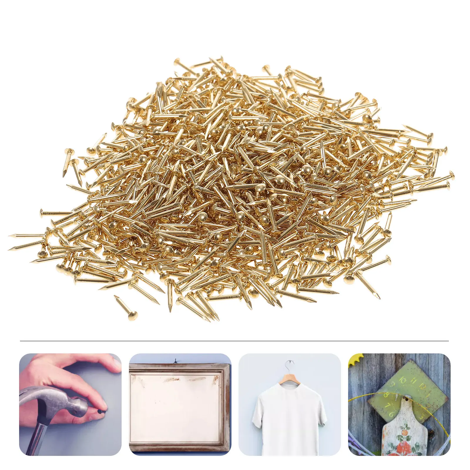 1Pack Hardened Copper Nails High Strength Rust Resistant Sharp Point for Hanging Wall Art Photos Drywall Masonry Finishing Nails