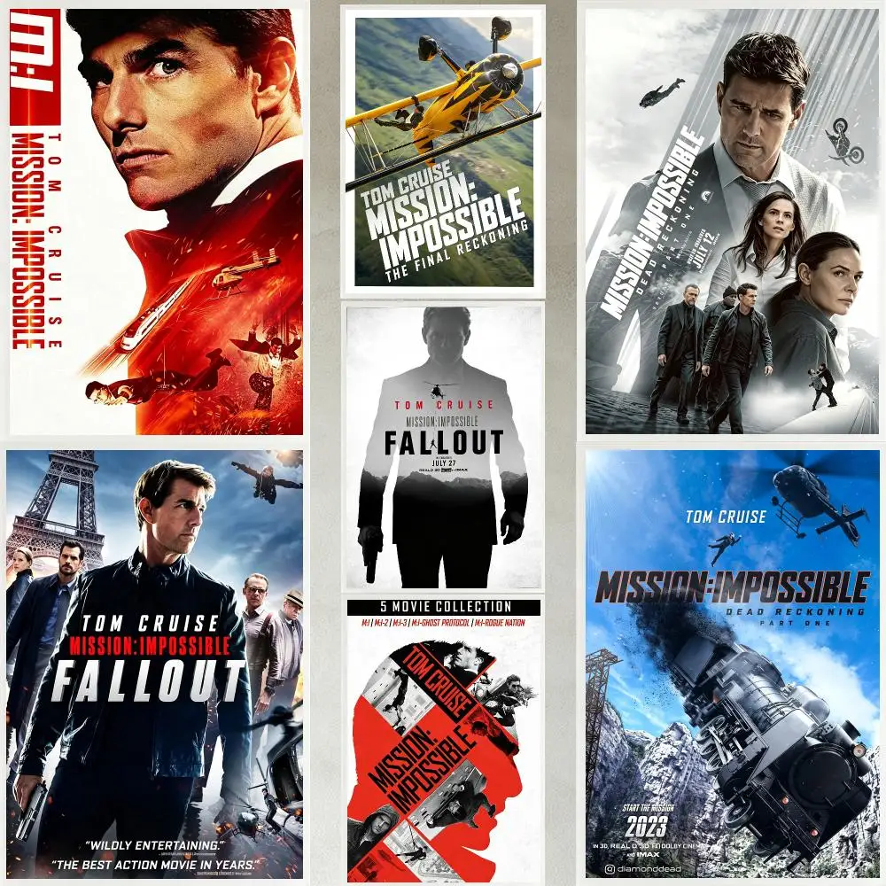movie Mission: Impossible Poster Poster HD Waterproof Self-adhesive Art Print Wall Decor for Bedroom Living Room Gift