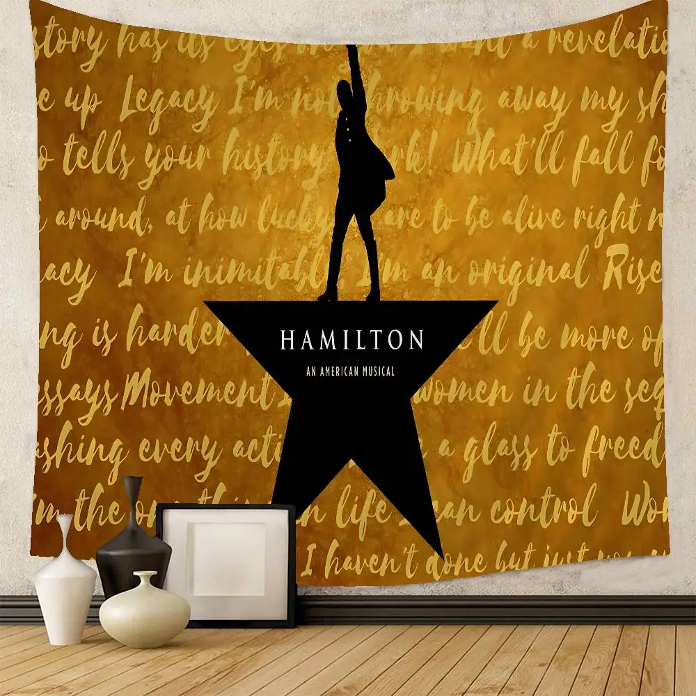 Luxury H-hamilton Anime Tapestry Hanging Tarot Hippie Wall Rugs Dorm Home Decor