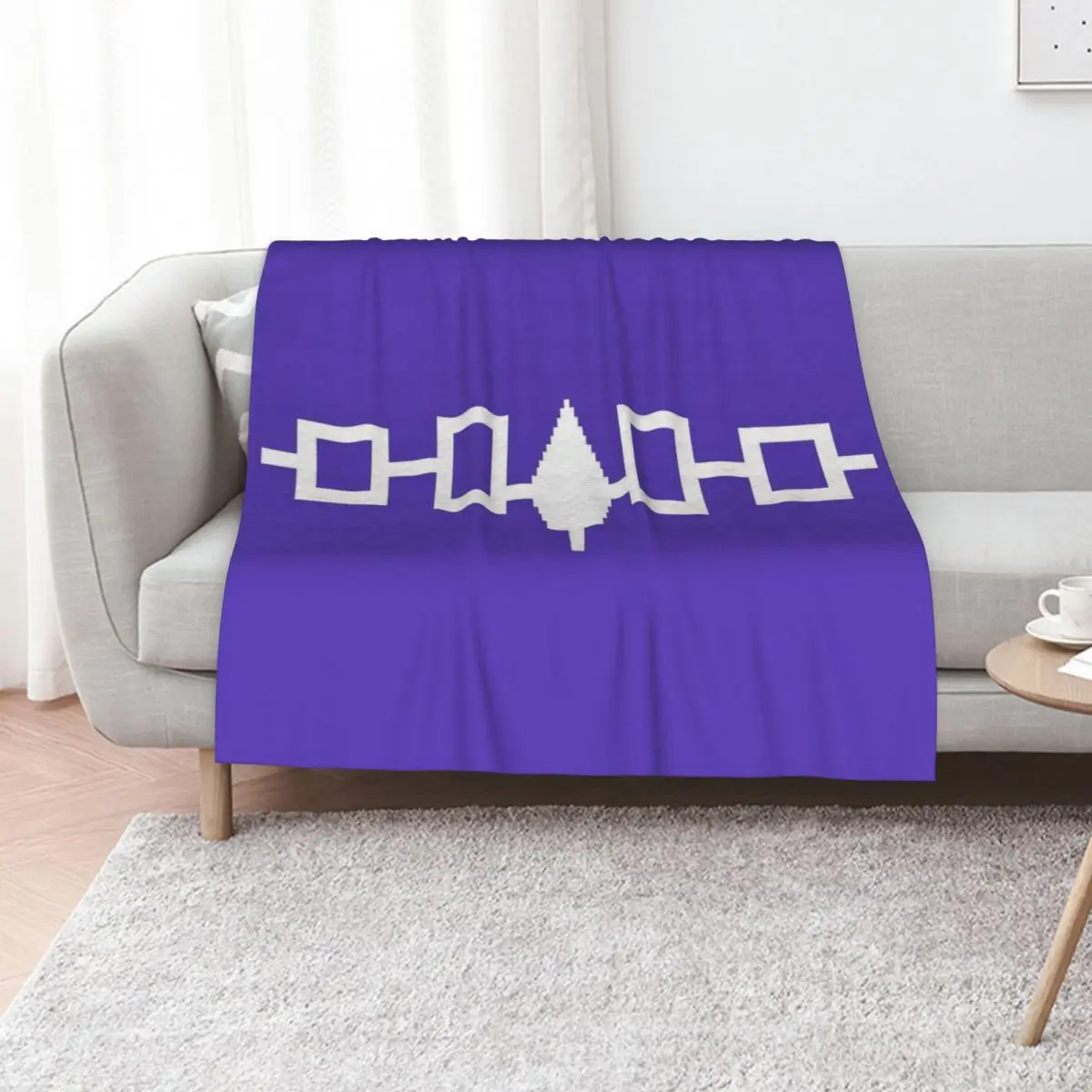 

Hiawatha Belt - Iroquois Throw Blanket Softest Thin Travel Decorative Sofa Blankets