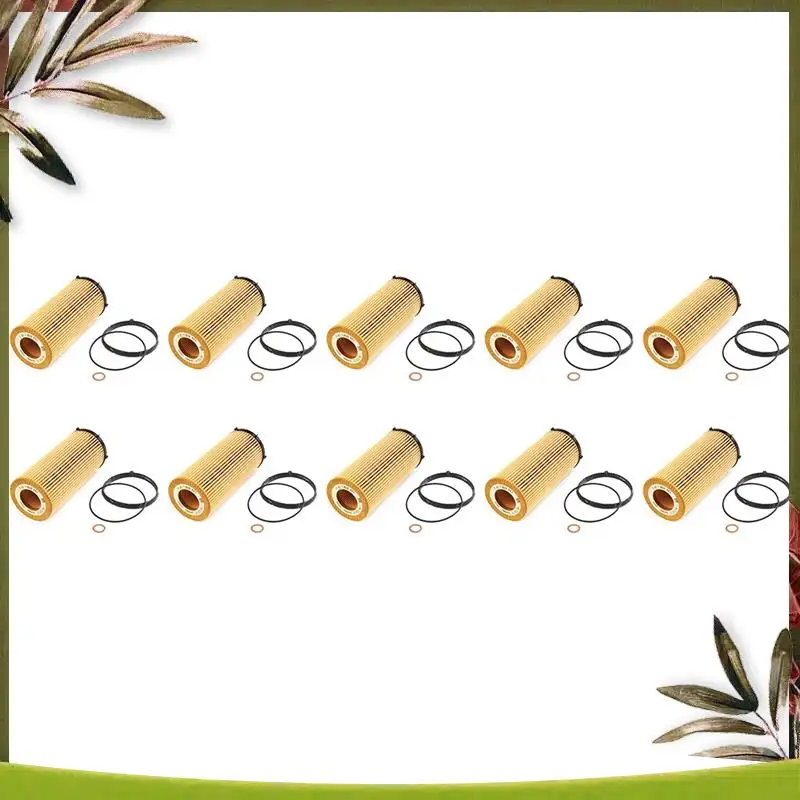 

Portable 10Pcs Car Oil Filters For BMW X5 X6 3 5 7-Series E90 E92 E93 E91 3.0L 2008-2013 11427808443 Replacement Accessories