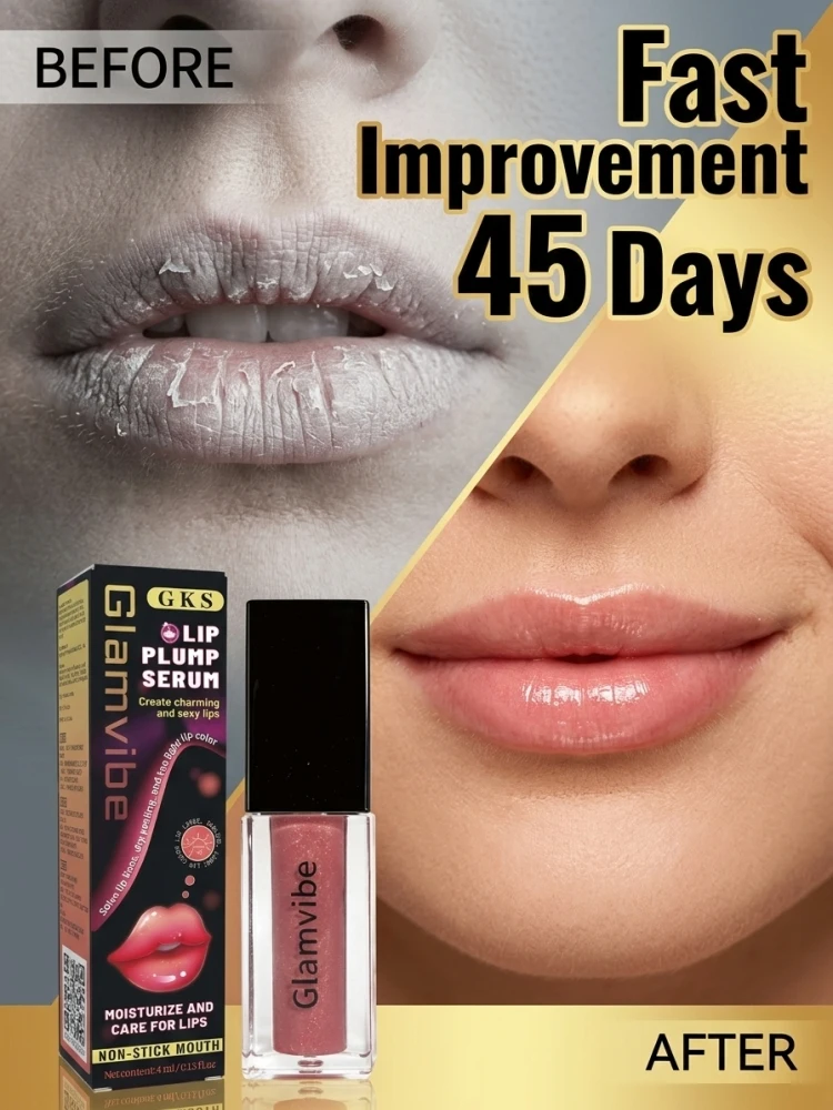 Portable Lip Hydrating Plump Essence, Nourish Chapped Lip Surface, Offer Comfortable Soothing Sensation, Enhance Plump‑Looking Lip Contour, Easy‑to‑Apply Liquid for Ladies Household Daily Lip Beauty Care