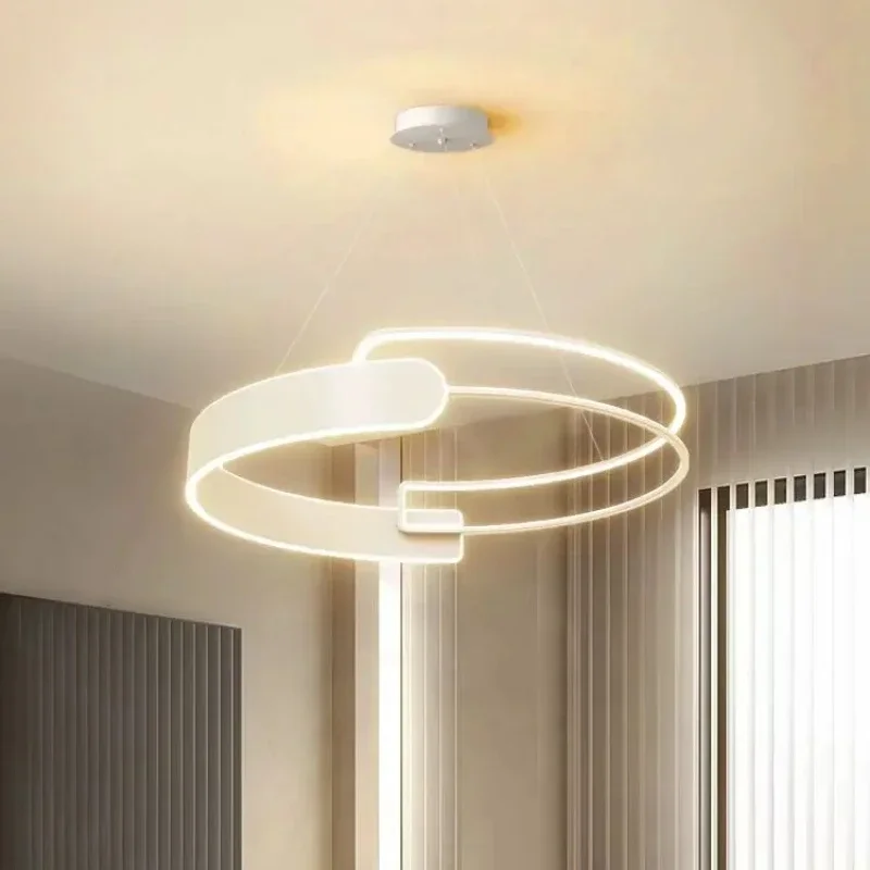 Simple Modern Ceiling Chandelier Adjustable Indoor Lighting High Brightness for Living Room Dining Room Bedroom Decor Ornament