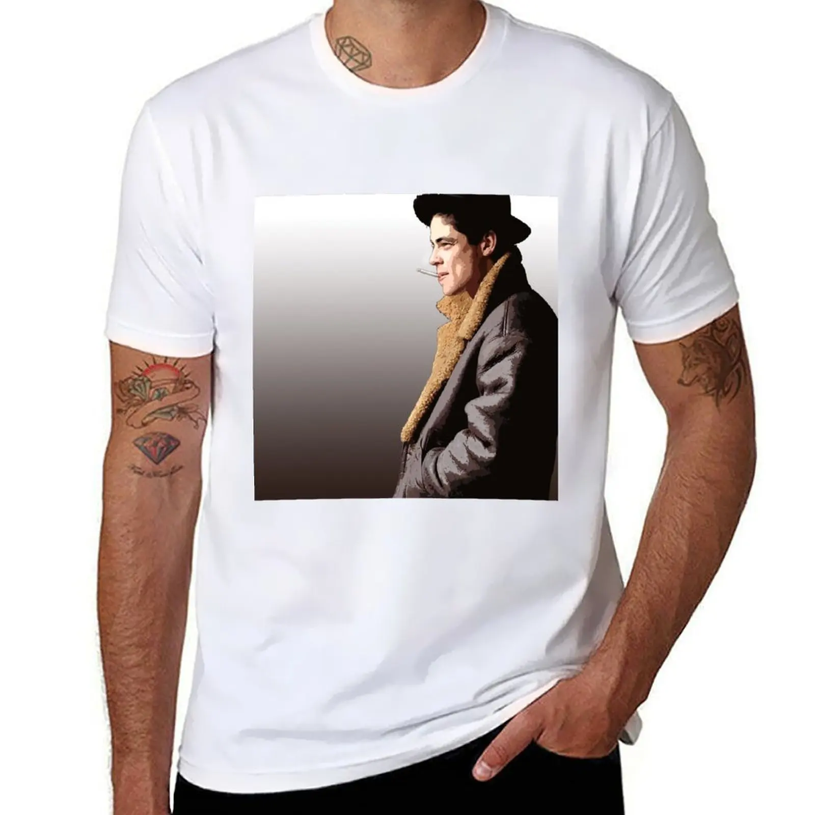 

Benicio del Toro 9 T-Shirt t shirts designer man t shirts for men casual T-Shirt