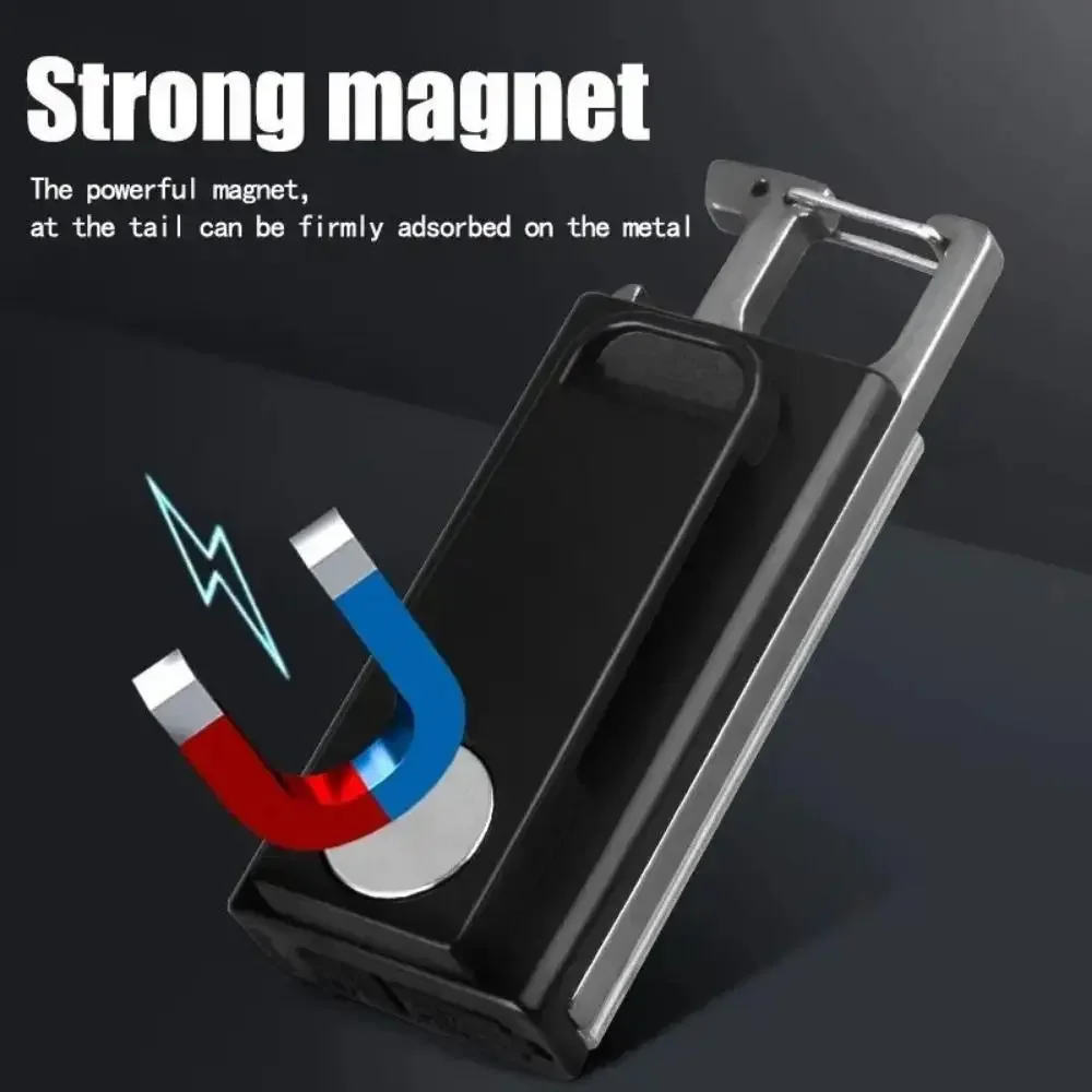 

COB LED Mini Flashlight - 8-Mode Portable Torch with Bottle Opener & Magnetic Keychain