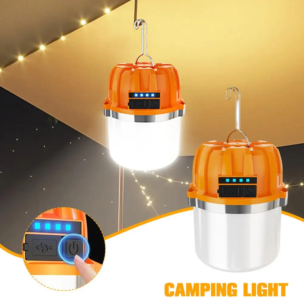 

Powerful USB Rechargeable LED Camping Lights Built-in BBQ Lantern Battery Tents Camping Outdoor Bank Hanging Emergency Powe I1Z5