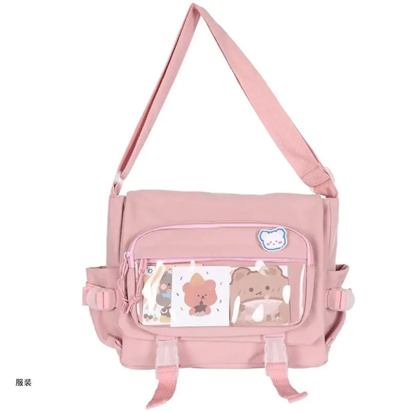 D0UD Harajuku Shoulder Bag Crossbody Handbag with Zipper Closure for Women