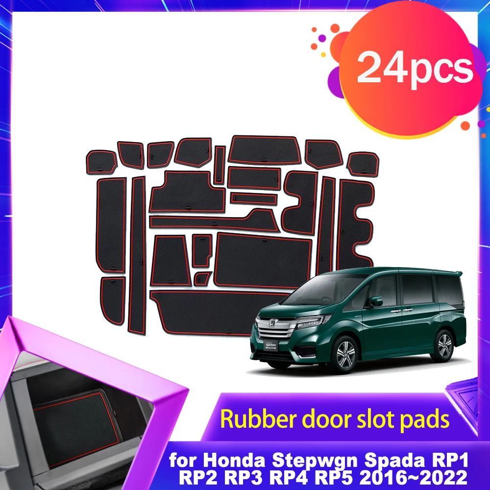

Car Slot Door Groove Mat for Honda Stepwgn Spada RP1 RP2 RP3 RP4 RP5 2016~2022 2017 Armrest Cup Anti-slip Pad Cushion Accessorie