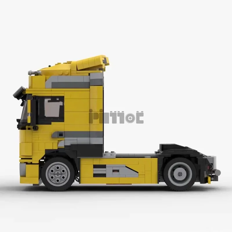 

MOC-7178 Желтый новый город грузовой транспортный грузовик модель строительного блока 1112partsMOC креативный мальчик детский рождественский строительный блок игрушка