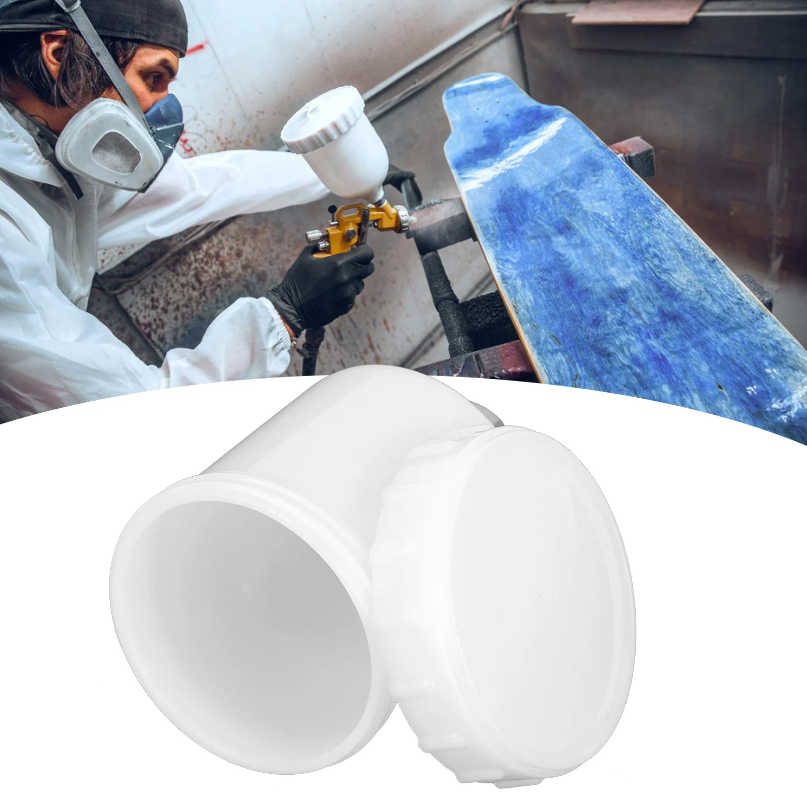 Professional Spray Gun Cup 125ml 15mm Female Thread Anti-Drip for HVLP Gravity Feed Universal Fit