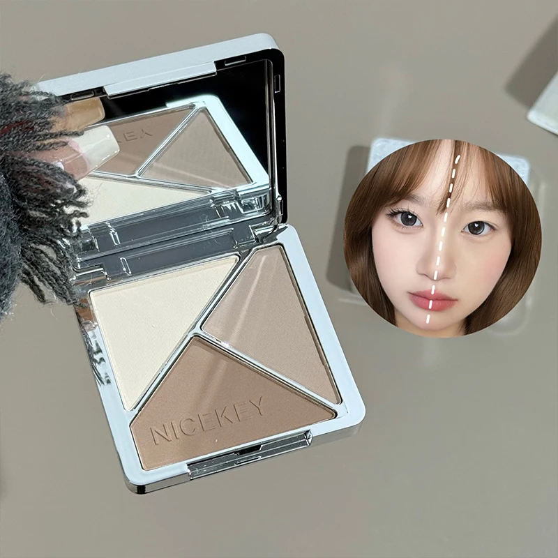 NICEKEY Conjuntos de maquiagem de balé rosa incluem 4 feixes labiais, 1 blush, 1 pó prensado, 1 paleta de sombras, 1 paleta de contorno e colar