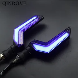 12V Universal Motorcycle LED Turn Signals 10MM ABS Flashing Light For Honda CB400 MSX 125 Kawasaki ER5 ER6N ER6F Z650 Z800 Z900
