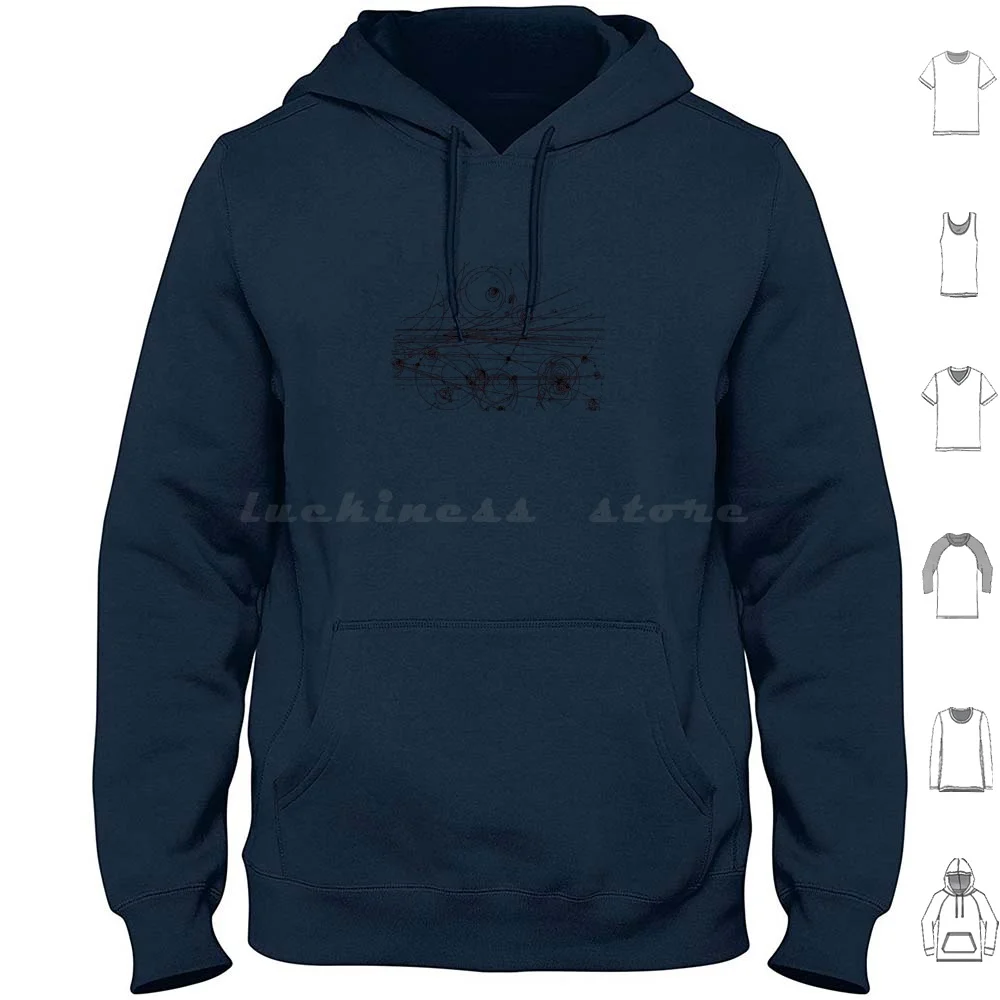 Particle Tracks Hoodie Cotton Long Sleeve Geek Nerd Science Scifi Physics Particles