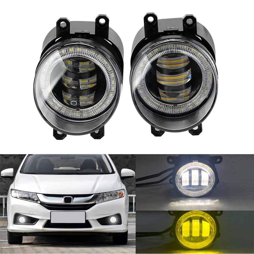 

2pcs LED Car Fog Lamp Angel Eye Front Bumper Fog Lamp Daytime Running Light For Toyota Corolla Yaris Avensis Camry Auris RAV4