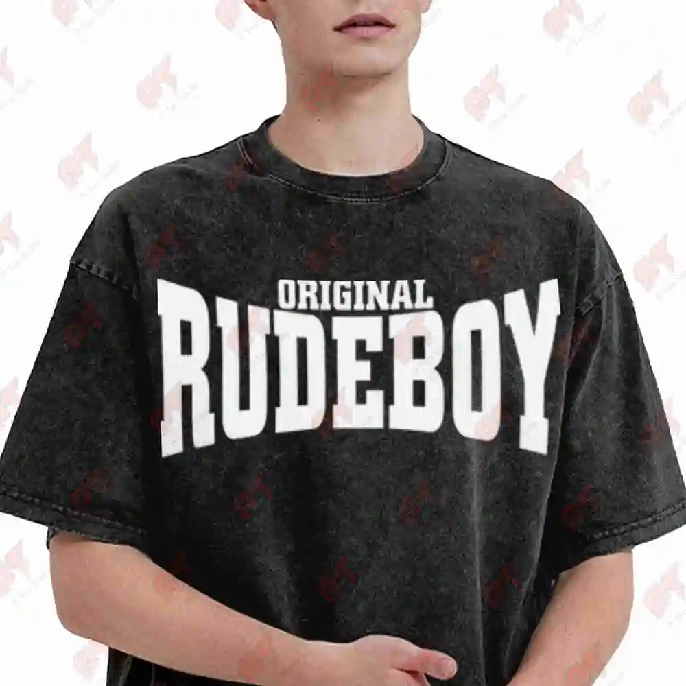 Ska Two Tone Rude Boy Reggae Original Rudeboy Vintage Washed Tee Pure Cotton T-Shirt