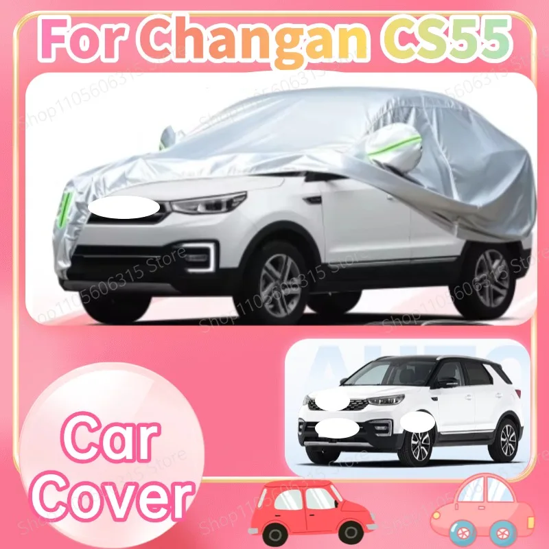 2017-2026 For Changan CS55 Full Car Cover Sunproof Rainproof Dustproof Heat Insulation Scratch Resistant Auto Protection Cover