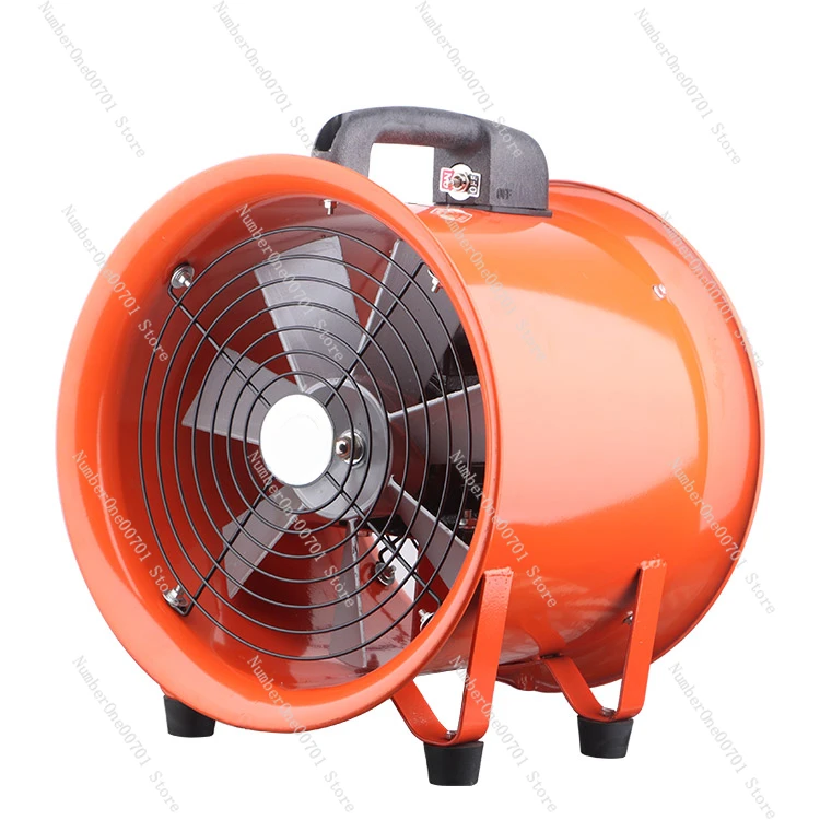 Portable Axial Flow Fan 220V Mobile Fan Industrial Strong Exhaust Dust Removal Ventilating Fan