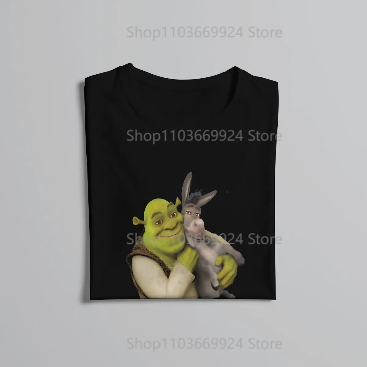 Shrek Cartoon Movie Shrek And Donkey Best Friends T Shirt Graphic Men Tees Summer Clothing Polyester O-Neck TShirt