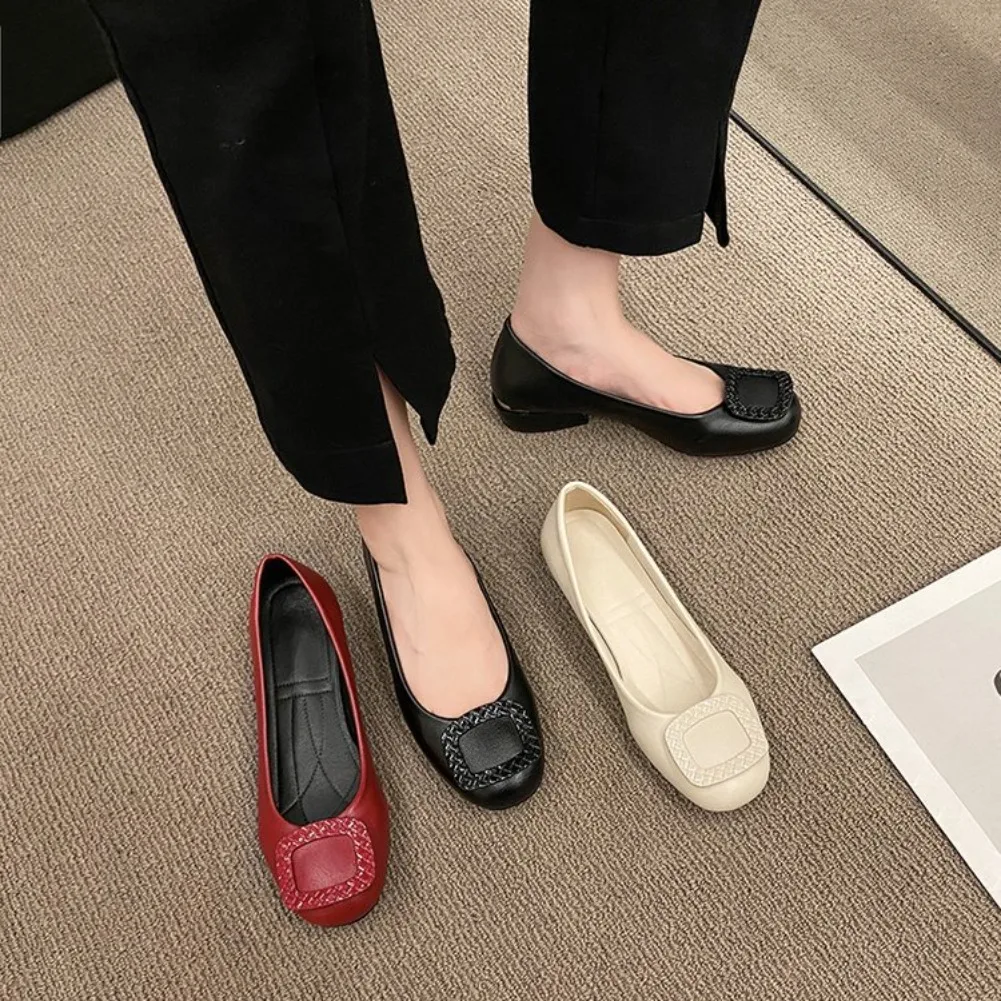 Weiche Lederschuhe mit weicher Sohle aus Kuhsehnen, Frühling/Herbst, Damenlederschuhe, festliche Damenschuhe für Sommer, Hochzeit, Bankett, Muttertag – Detail 2