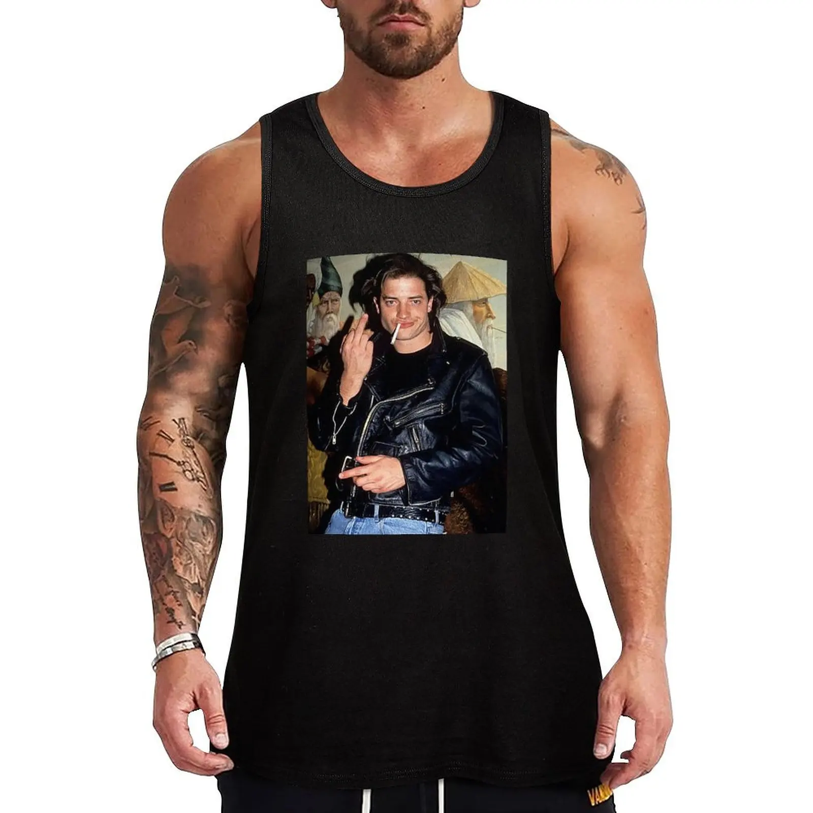 R U D E - Friendly Brendan Fraser Tank Top gym clothes for man men gym