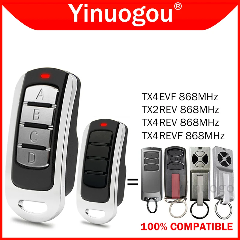 

TX4EVF TX2REV TX4REV TX4REVF Garage Door Remote Control Duplicator 868MHz Electric Gate Remote Control Wireless Transmitter