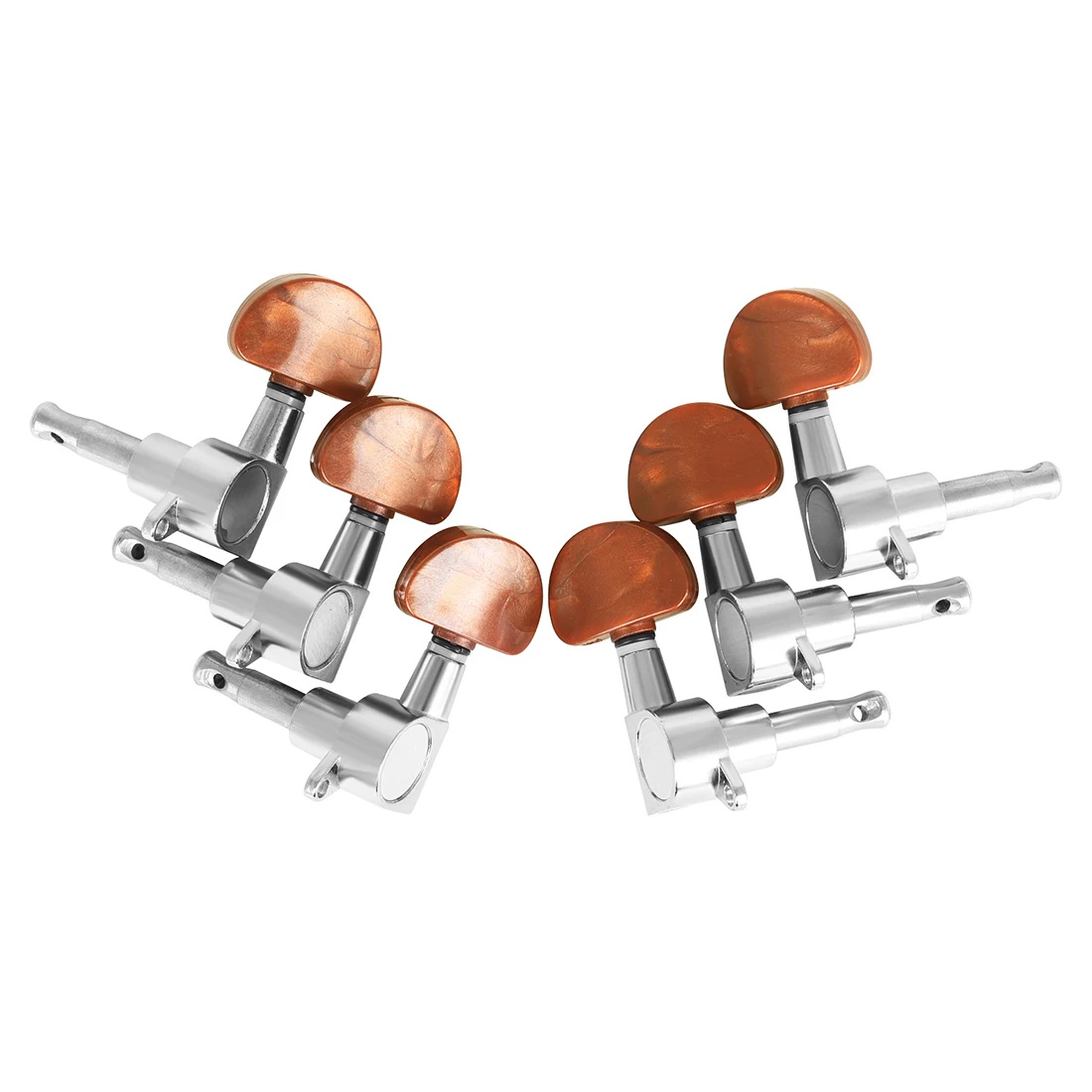 Akustische Gitarre String Tuning Pegs 6Pcs 3L3R Große Quadratische Versiegelte String Tuning Pegs Tuning Tasten Mechaniken Mechaniken Gitarre Teile