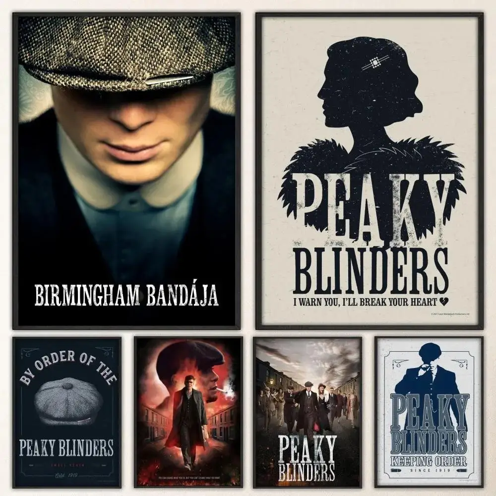 Vintage Peaky Blinders Poster  Fancy Wall Sticker for Living Room Bar  Decorative Painting for Home Decor Wall Decor