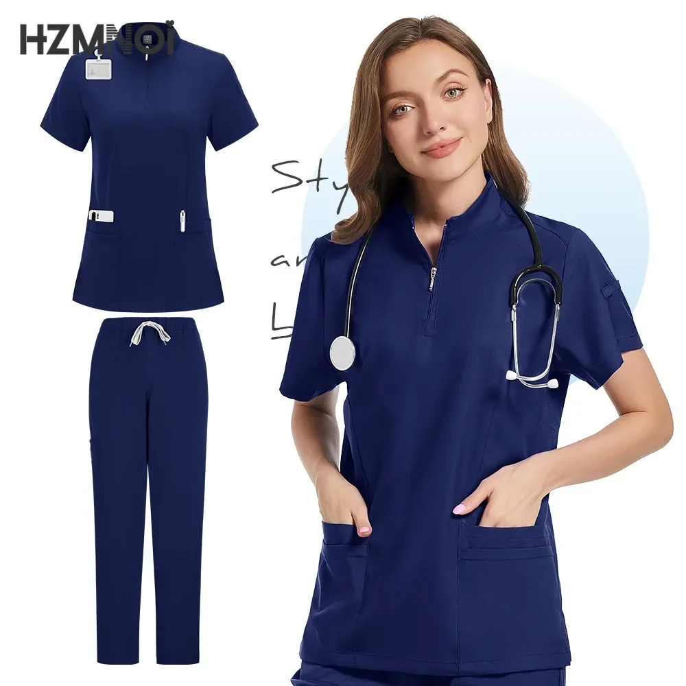 

Hospital Scrubs Sets Nurse Accessories Medical Clothing For Women Work Uniforms Dental Clinic Beauty Salon Spa Workwear Overalls