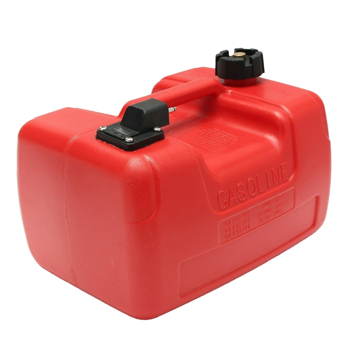 

12L Boat Yacht Engine Marine Outboard Fuel Tank Oil Box Portable with Connector Red Plastic Anti-Static