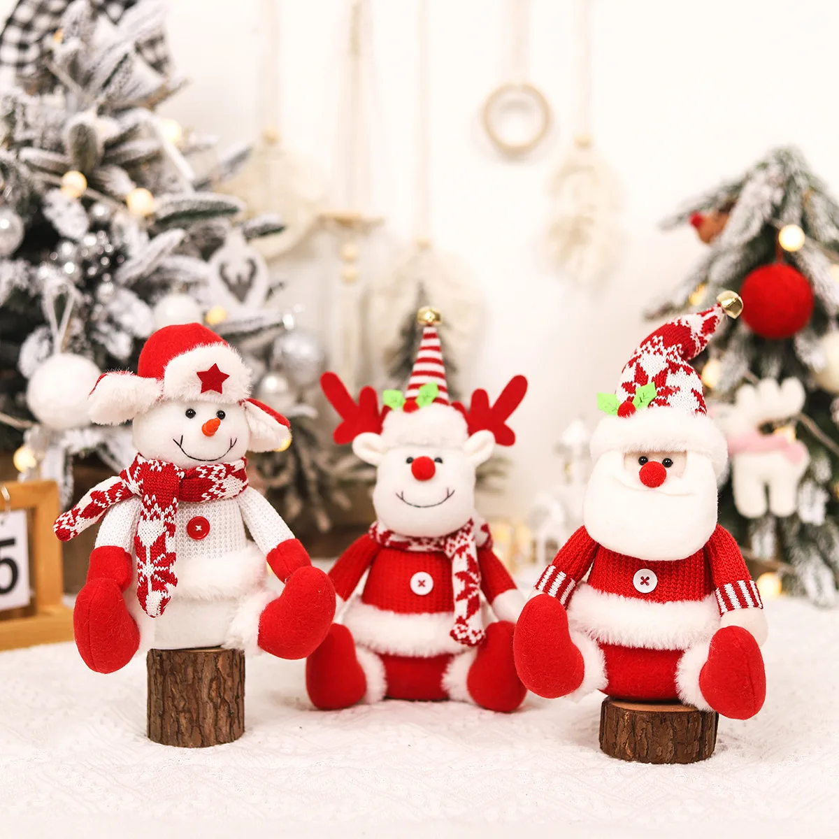 Christmas Dolls 2023 Christmas Tree Decor New Year Ornament Reindeer Snowman Santa Claus Doll Decoration Merry Christma gift