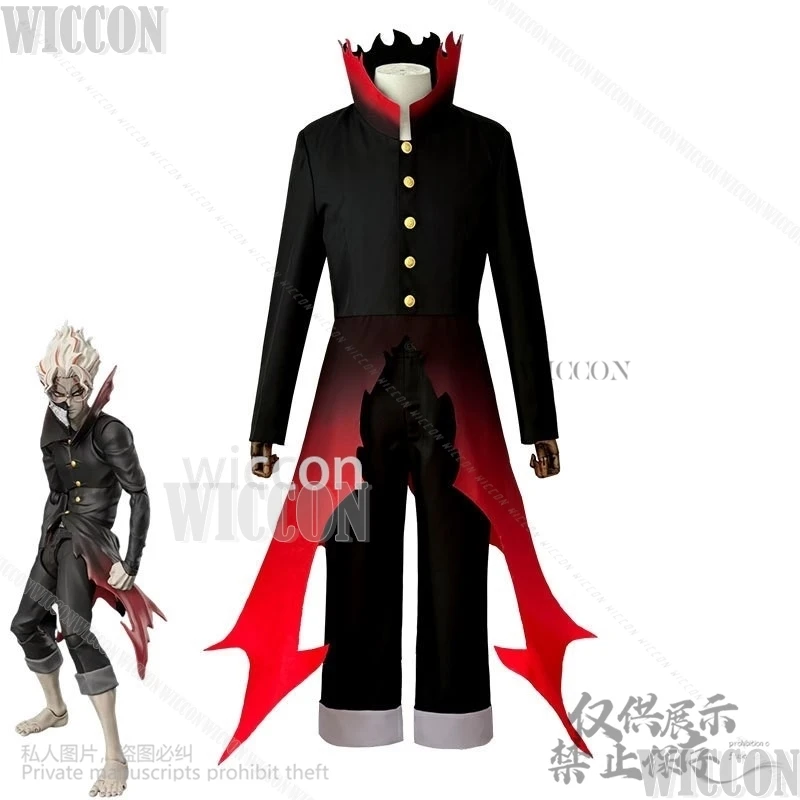 Okarun New Costume Cosplay Anime Dandadan Ken Takakura Cos High Necked Trench Coat Red Black Outfit Halloween Suit Customized