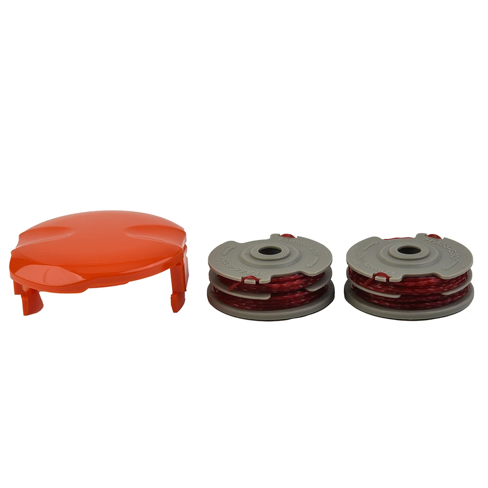 Spool Cap Cover and Double Autofeed Spool Line Kit for Flymo Contour 500 Power Plus 700 Power Trim 500 for XT 9648596 9648597