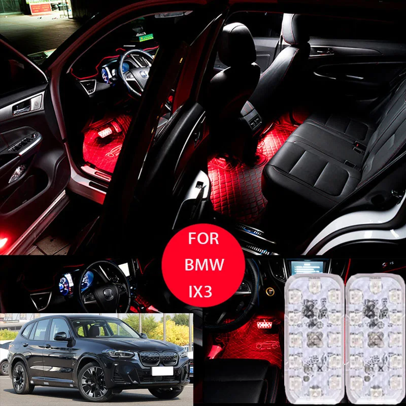 FOR Bmw-ix3 LED Car Interior Ambient Foot Light Atmosphere Decorative Lamps Party decoration lights Neon strips