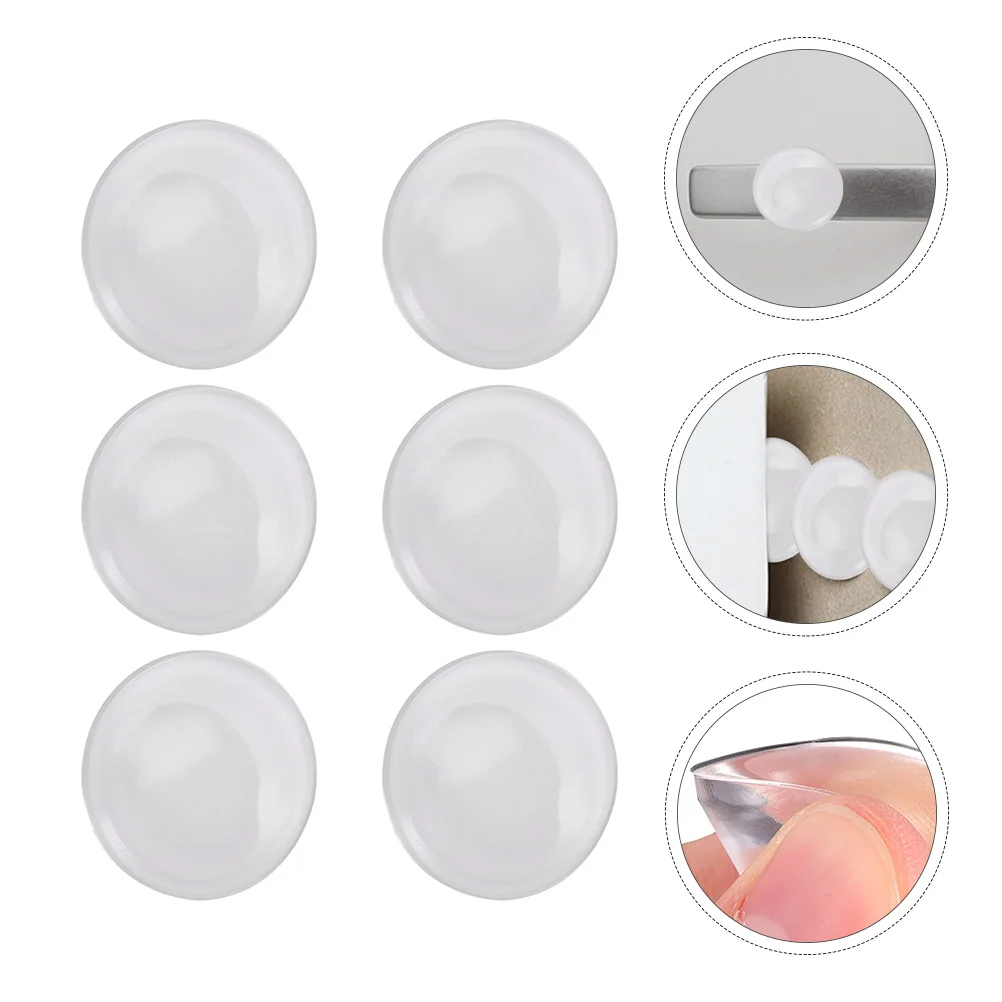 

6pcs Door Stopper Wall Protector Clear Gel Bumper For Door Knob Impact Absorption Washable Reusable No Damage Wall Bumpers Guard
