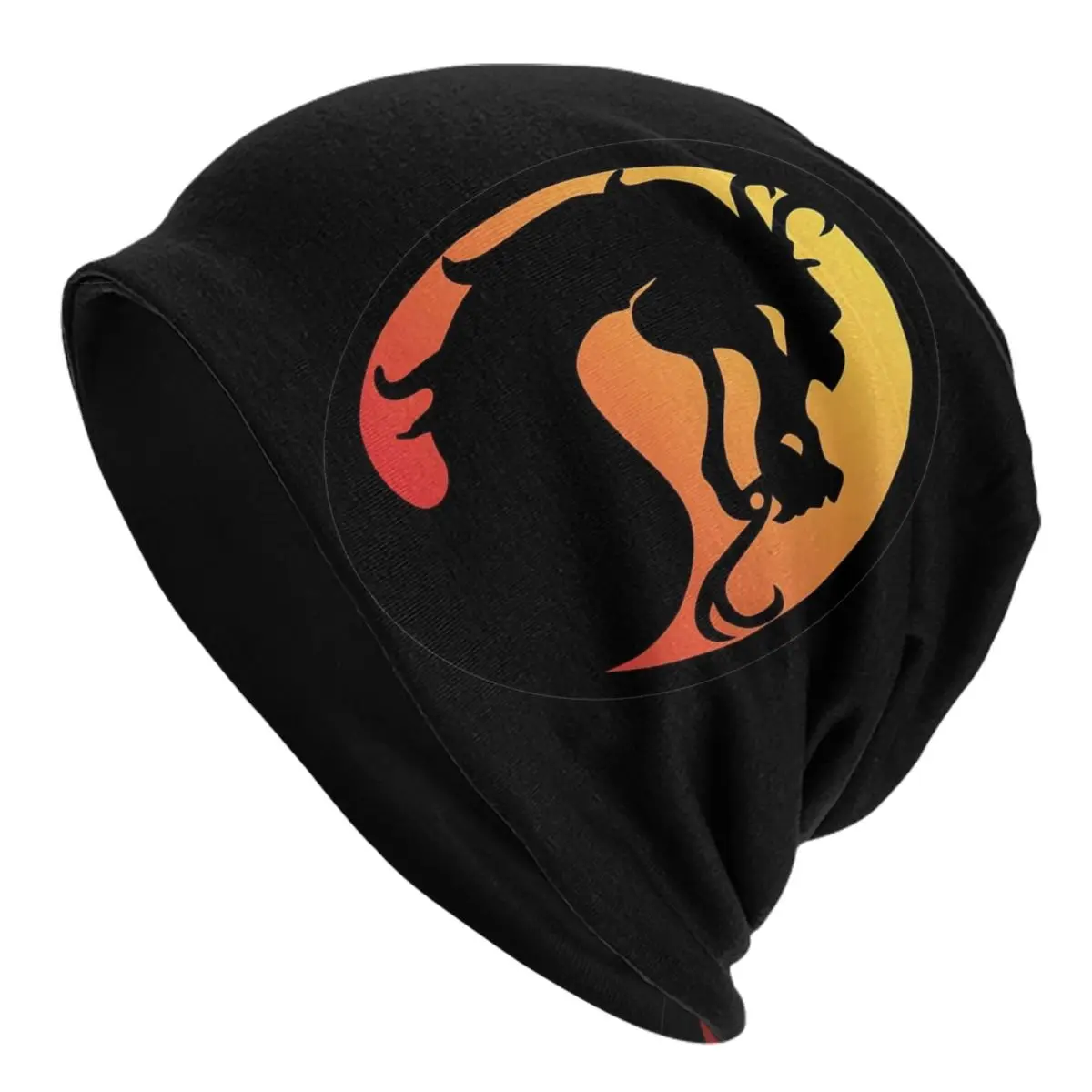 Mortal Kombat Logo Gaming Bonnet Hat Autumn Winter Outdoor Skullies Beanies Hat Unisex Spring Dual-use Caps