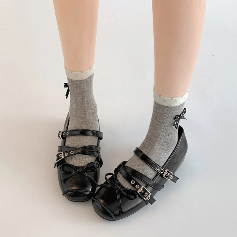 Spring Autumn Internal Elevation Women Mary Jane Shoes Concise Shallow Belt Buckle Shoes Ladies Eelgant Dress Shoes