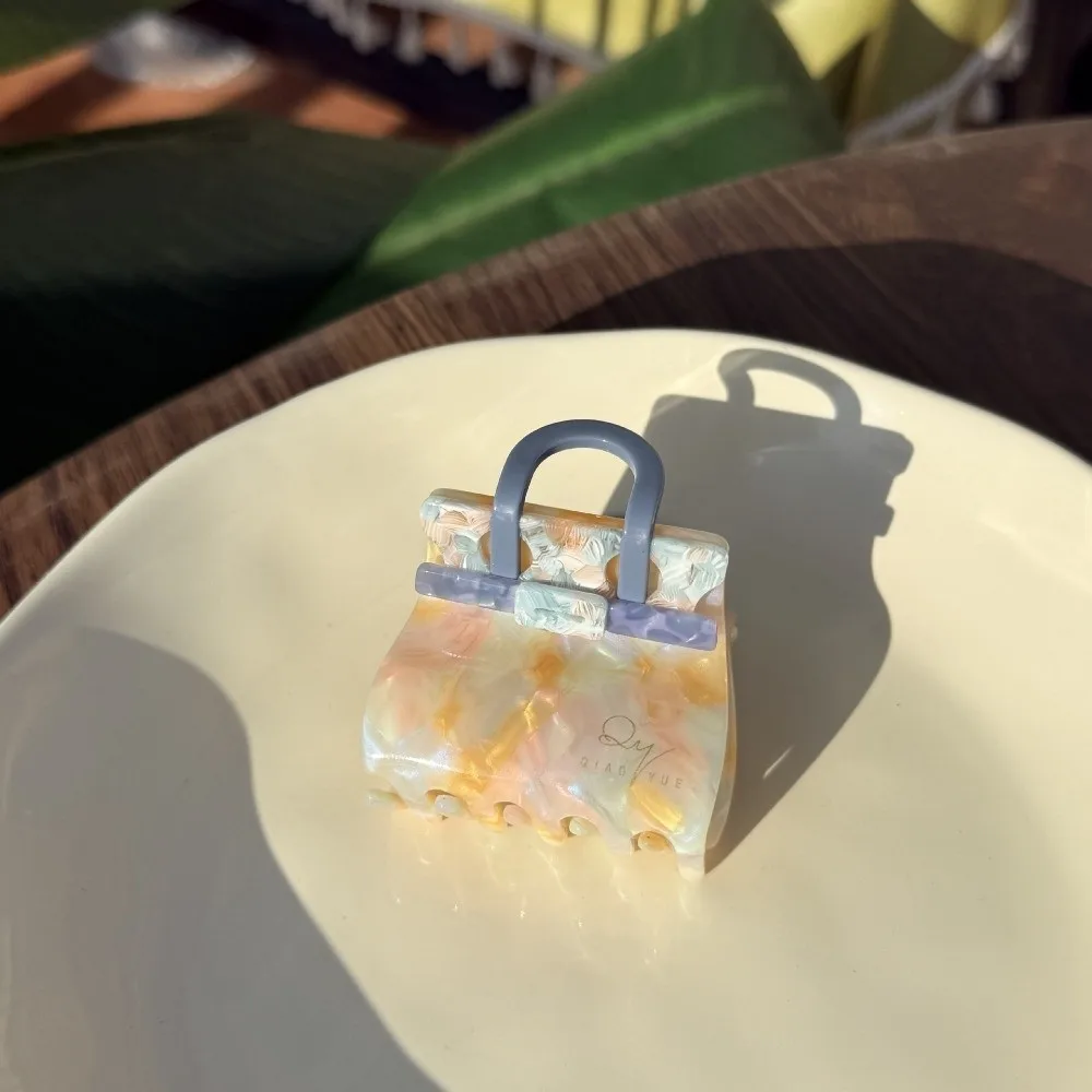 Elegante bolso en forma de tiburón Clip Color degradado creativo ácido acético garra de pelo impermeable acrílico cuadrado garra de pelo amigos