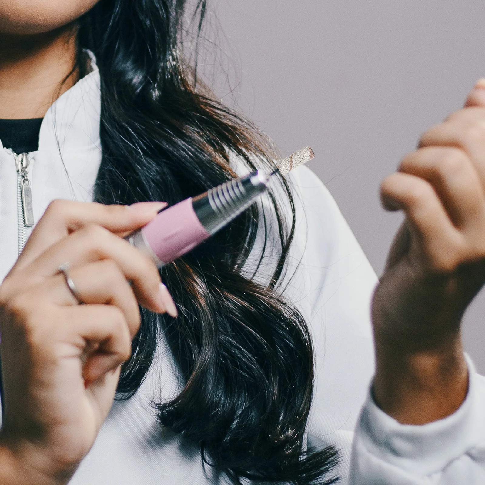 50個入りファイングリットサンディングバンドネイルドリルマンドレル、マニキュアペディキュアジェルポリッシュリムーバーサンディングリングネイルアート用