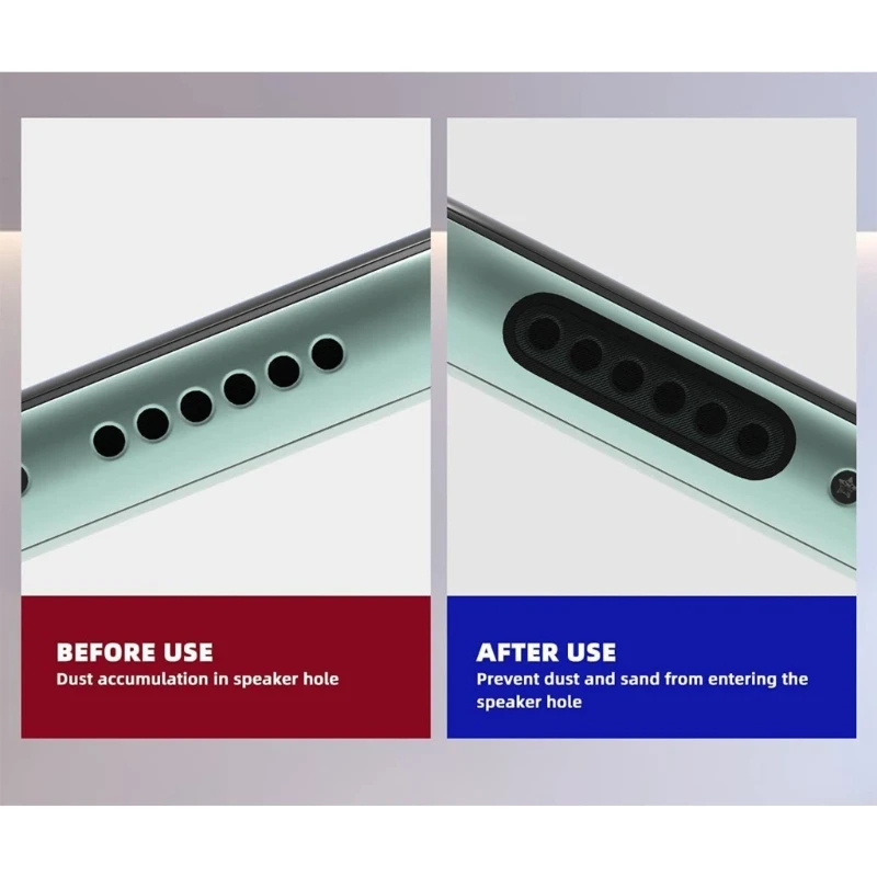 Speaker Anti Dust Adhesive Cover Phone Speaker Protectors Mesh Included Type-C Dust Plug and Tweezer