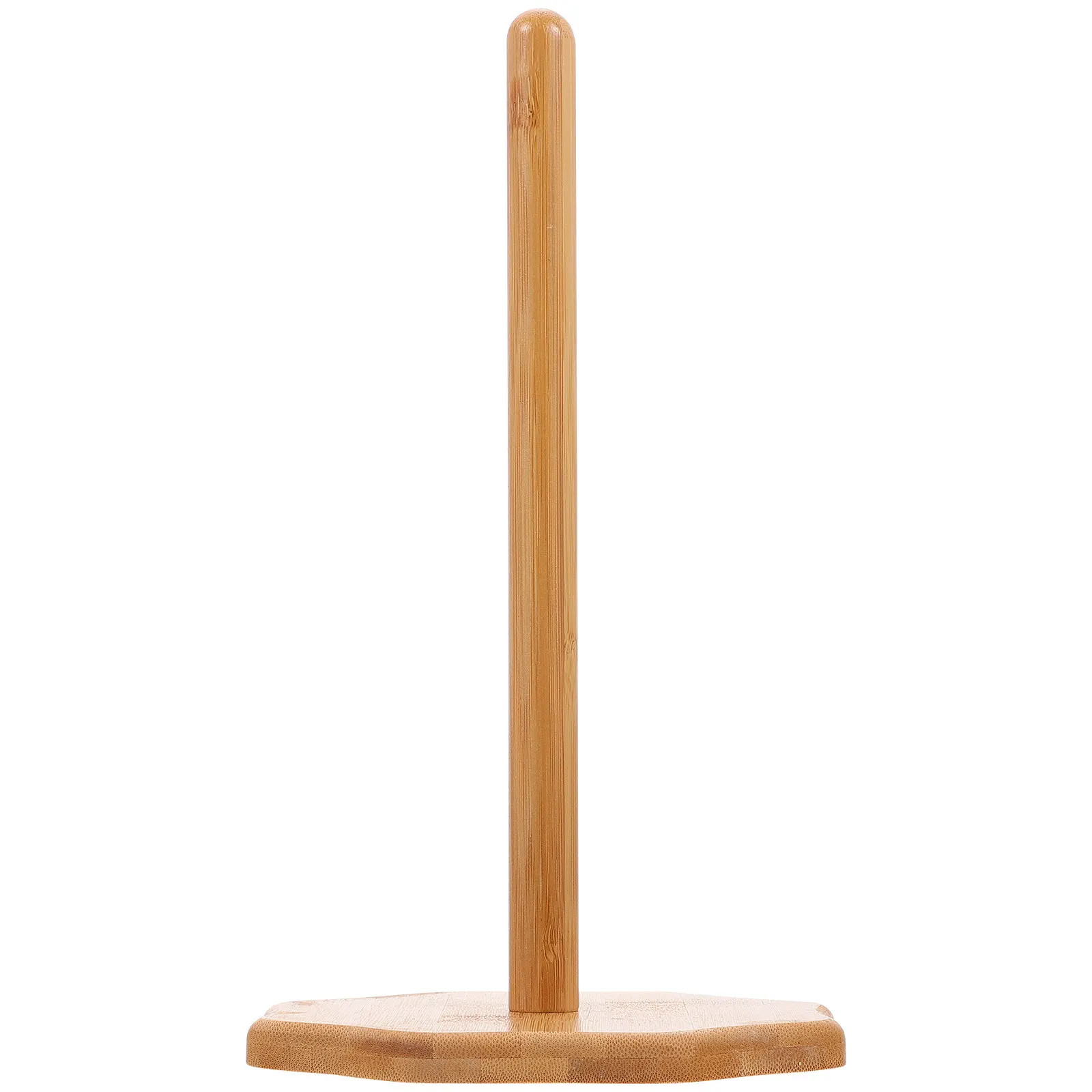 

1Pcs Natural Tone Vertical Paper Towel Holder Compact Tissue Rack for Small Bathrooms Modern Roll Dispenser Home Essentials