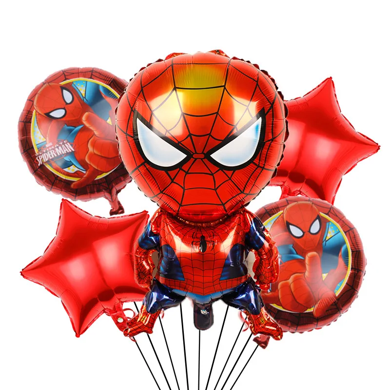 Disney-Super Hero Spider Figures Balloon Set, Aluminum Film, Birthday Party Decorations, Baby Shower Supplies, Boys