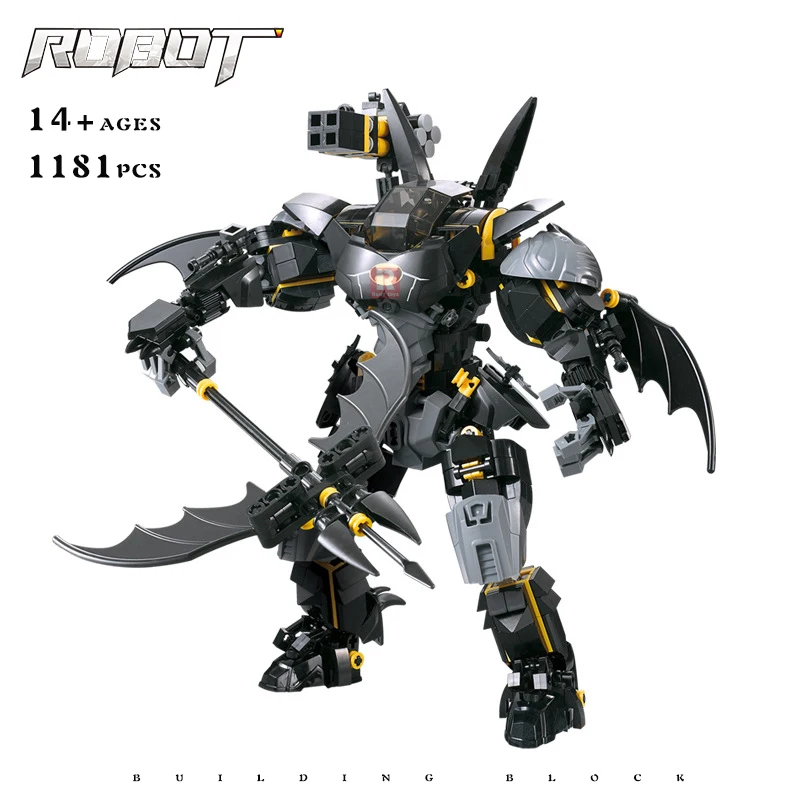 

City War Mechanical Armor Robot Building Block Mecha Dark Super Warrior Movie Military Figures Model Brick Boys Toy For Kid Gift