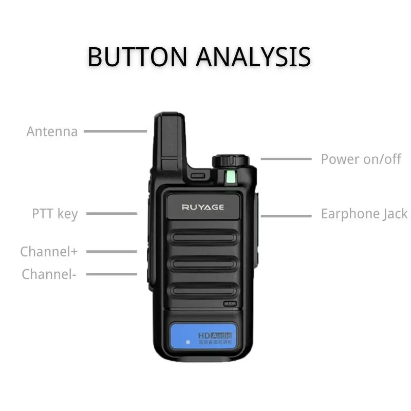 PMR 446 Walkie Talkie Radio di comunicazione con riduzione del rumore intelligente Walkie Talkie professionale ricetrasmettitore Radio bidirezionale