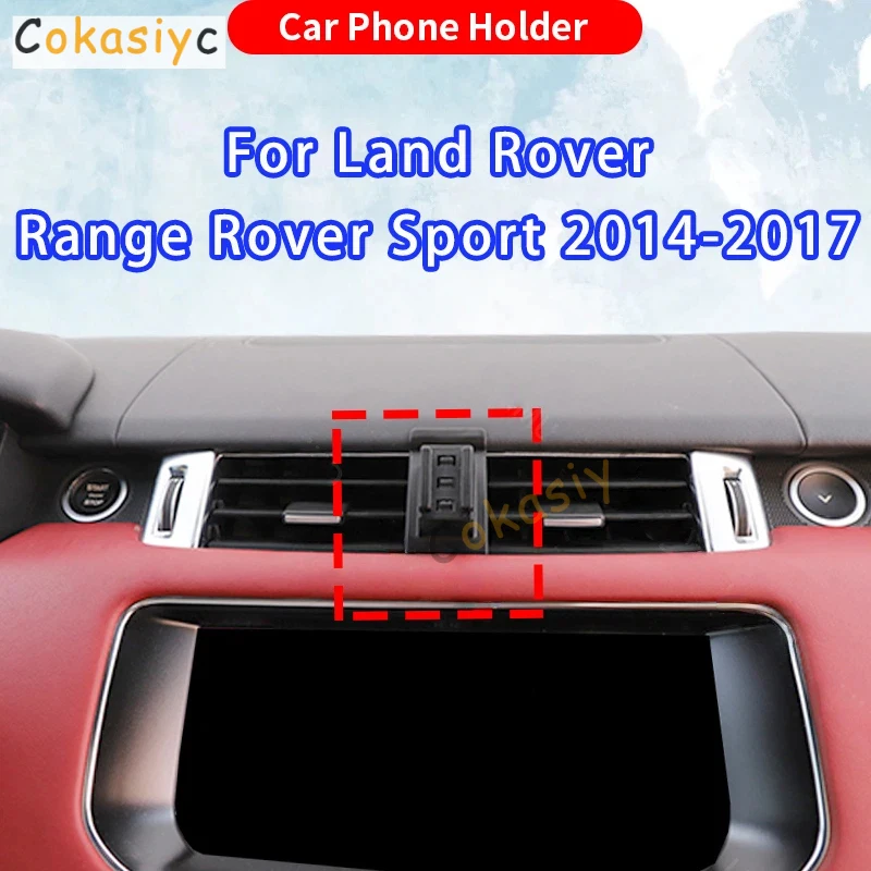 Suporte de Telefone para Carro Dedicado para Land Rover Range Rover Sport 2014 2015-2017, Base Fixa com Carregamento Sem Fio, Acessórios Automotivos