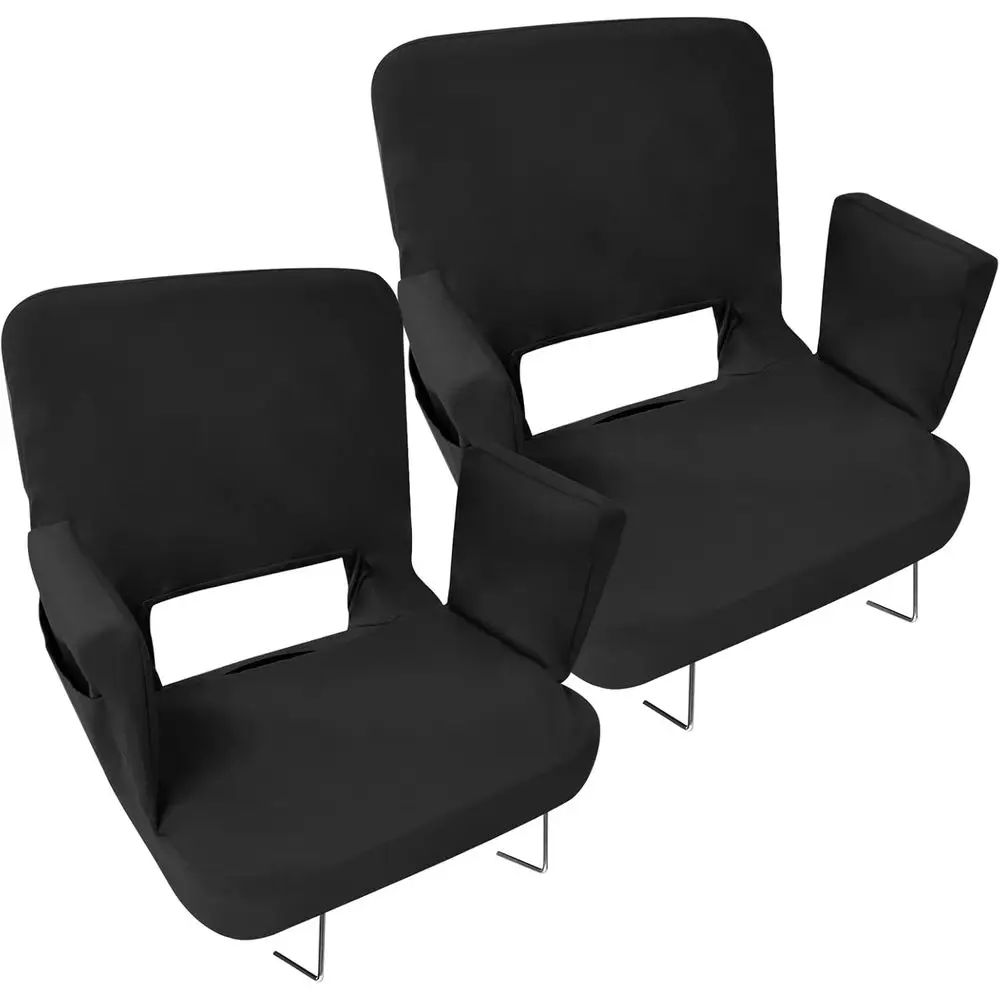 

Stadium Seat with Back Support, Regular Size 18.7”Width (Seat 17”), 3 Reclining Positions, Wide Bleacher Seats with 2 Hook, Picn