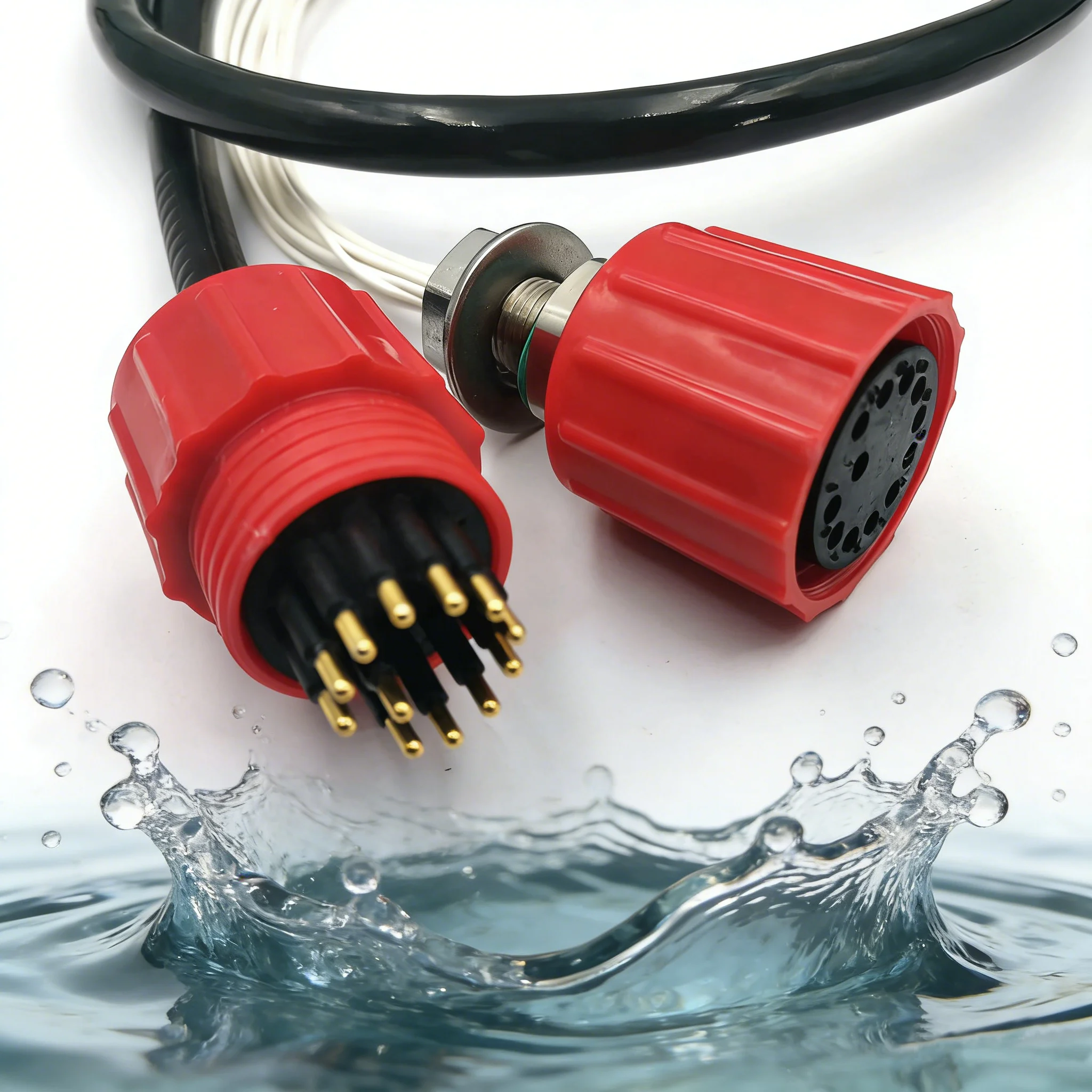 MCBH12F MCIL12M 12 PIN Waterproof Subconn Pluggable Wet Subsea Stainless Steel ROV Connector Seacon Underwater Connectors